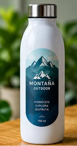 Etiqueta adhesiva para botellas